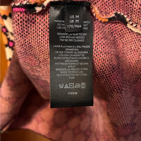 Anthropologie Maeve 70s Retro Medium Pink Orange and Black Knit Sweater Dress - Picture 9 of 11